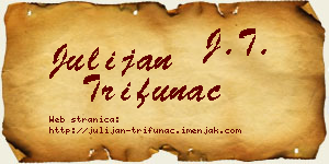 Julijan Trifunac vizit kartica